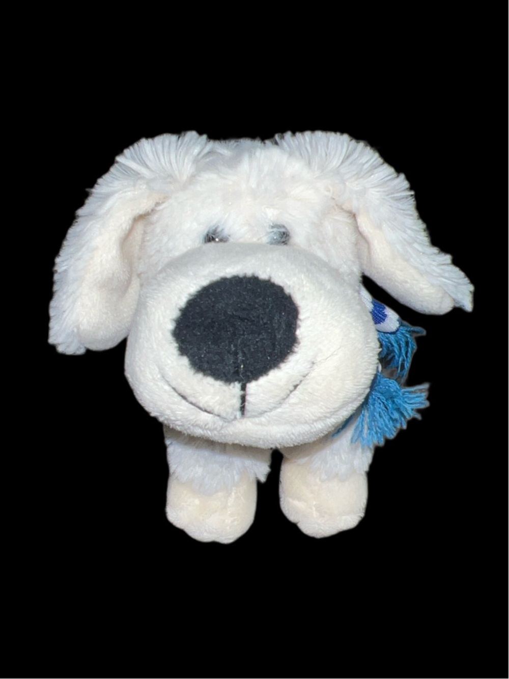 HTF Norway Way Nor White Dog Puppy Plush Stripped Scarf Flag Barks